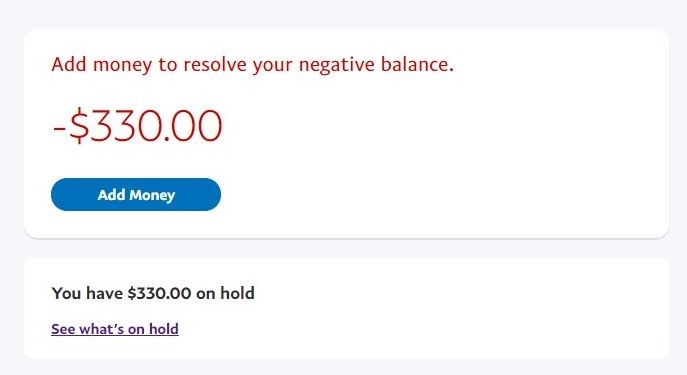 What should I do if my balance is negative? | PayPal GB