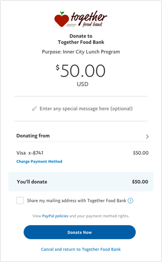 How do I accept donations with PayPal? | PayPal US