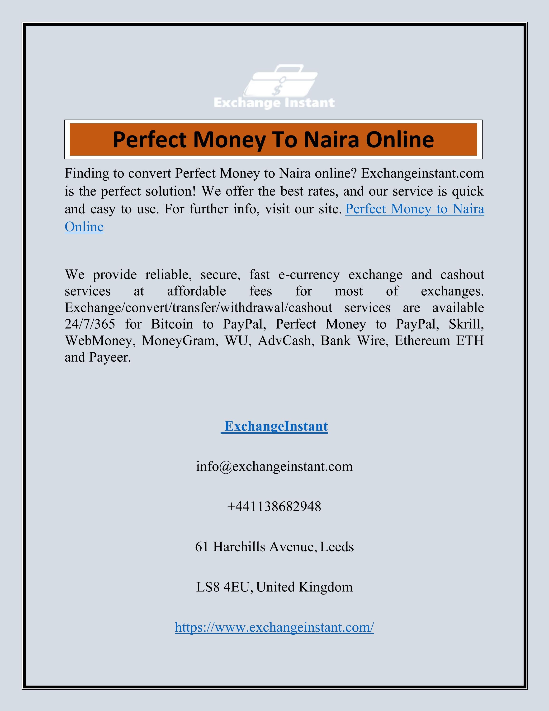 Perfect Money - new generation of Internet payment system. Payment processor for money transfer.