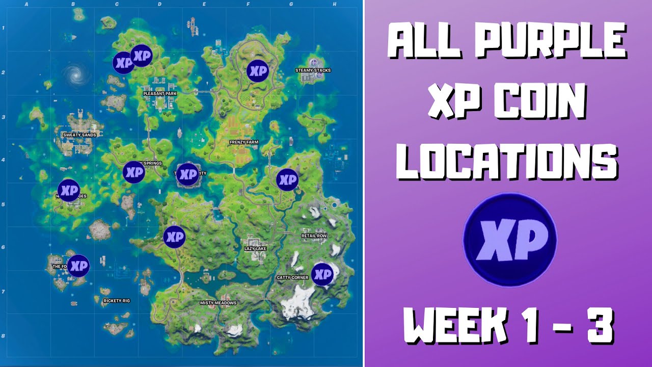 Fortnite: Season 5 Week 7 XP Coin Locations