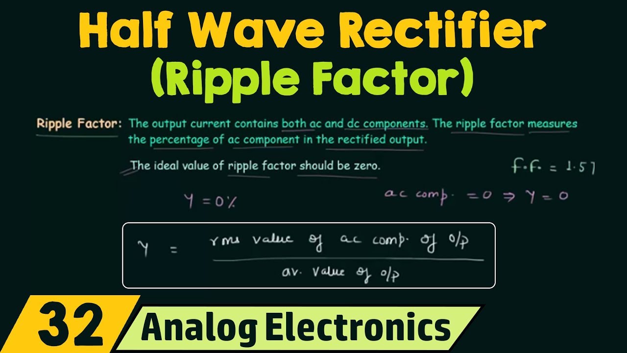 What is ripple factor?