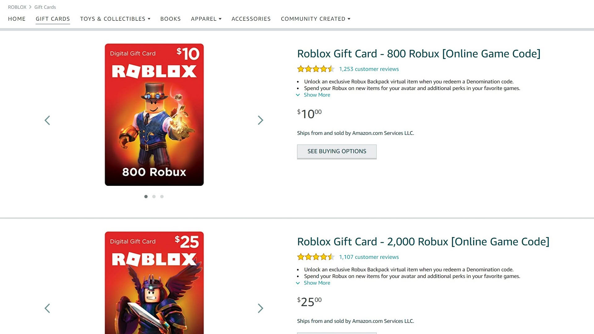 cryptolove.fun: ROBLOX: Digital Gift Cards