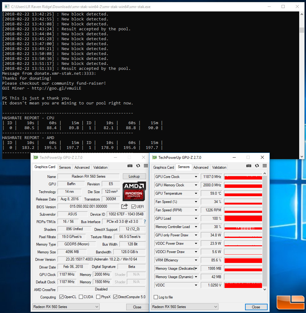 AMD Radeon RX XT - hashrate on popular mining algorithms