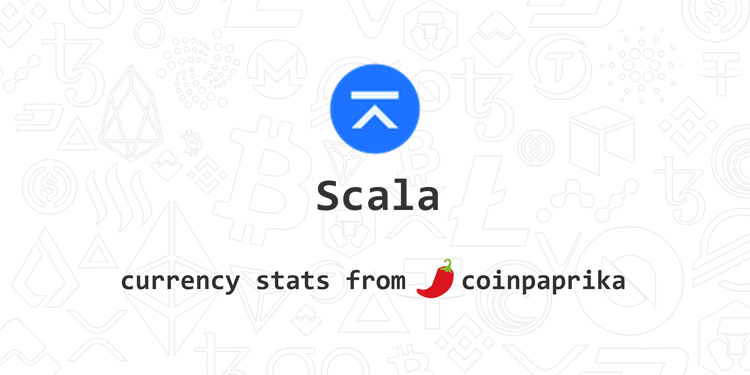 Scala Price Today - XLA to US dollar Live - Crypto | Coinranking