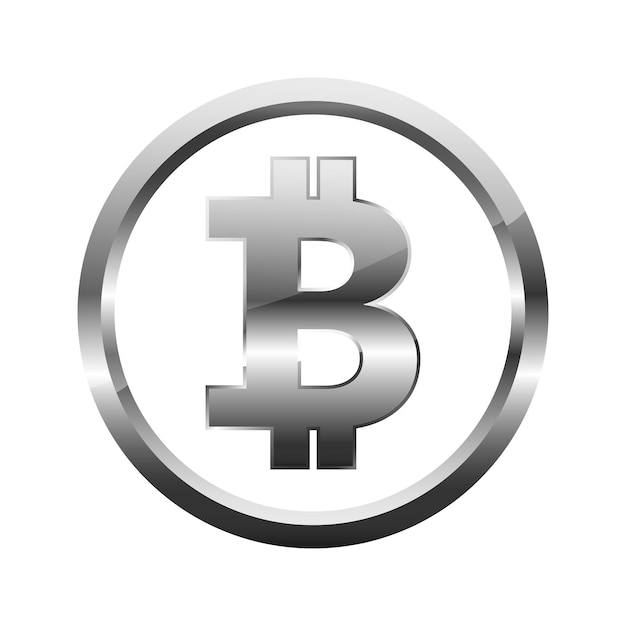 'Bitcoin logo silver' Sticker | Spreadshirt