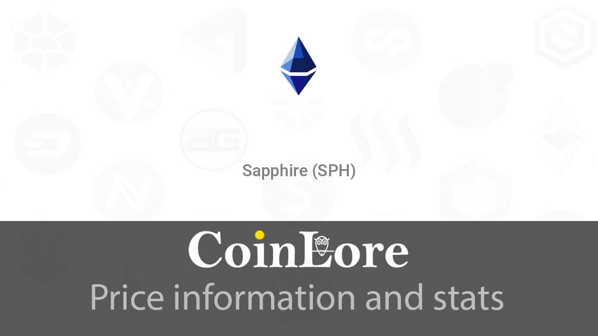 Sapphire Price Today - SPH Price Chart & Market Cap | CoinCodex