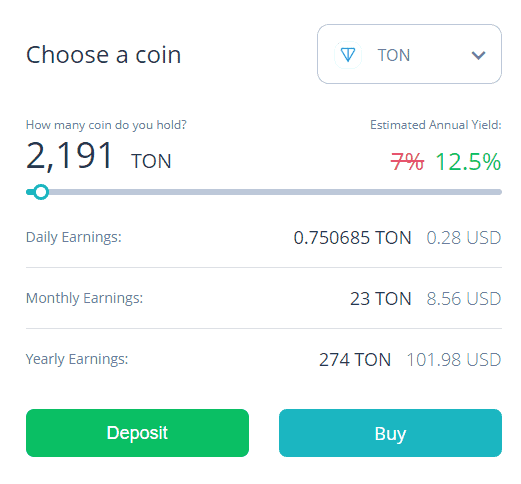 Bitbuy Staking Rewards Calculator