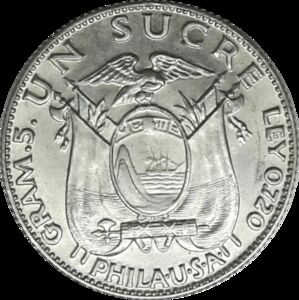 SOLD Ecuador Sucre Silver Coin KM # - Jewellery Piece - The Toronto Coin Shop