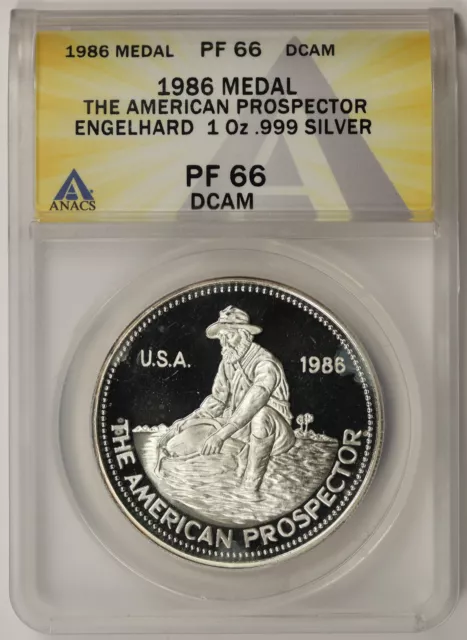 1 oz Silver (Engelhard - The American Prospector) - United States – Numista