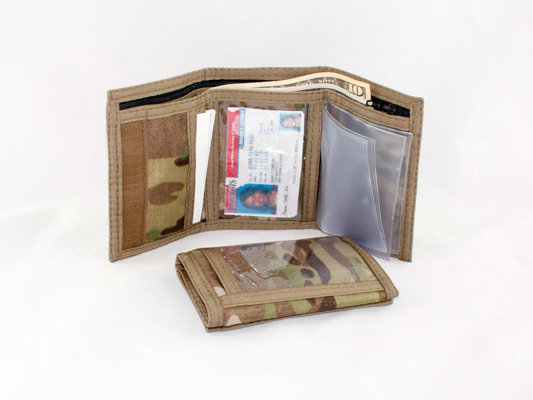 Tri Fold Wallet with ID Window - Hanks Belts