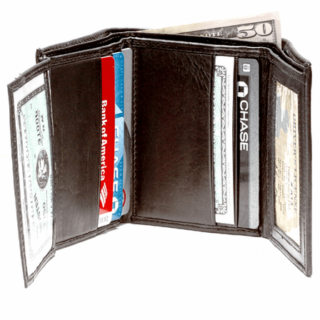 Tri Fold ID Leather Wallet – Moonshine Leather Company