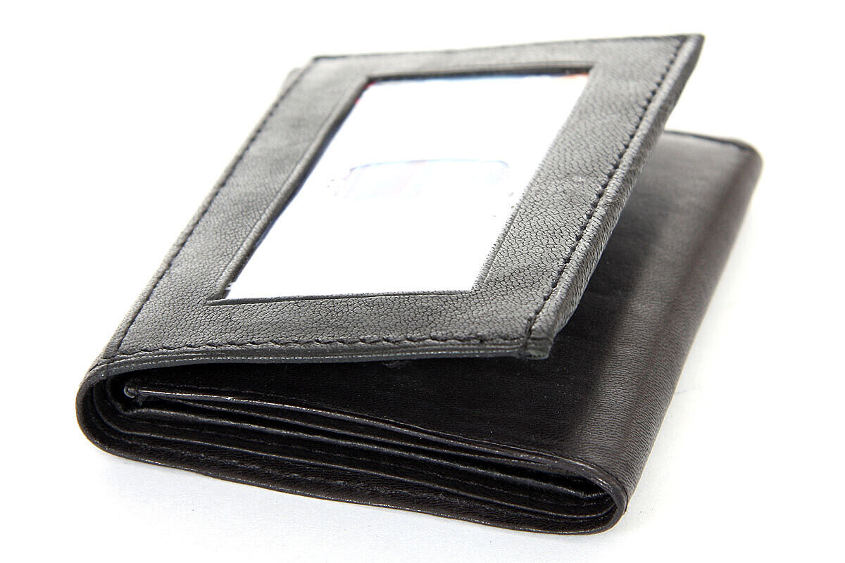 Double-Sided ID Window Bifold Wallet | Genuine Napa Leather | RFID Blocking - DiLoro Leather