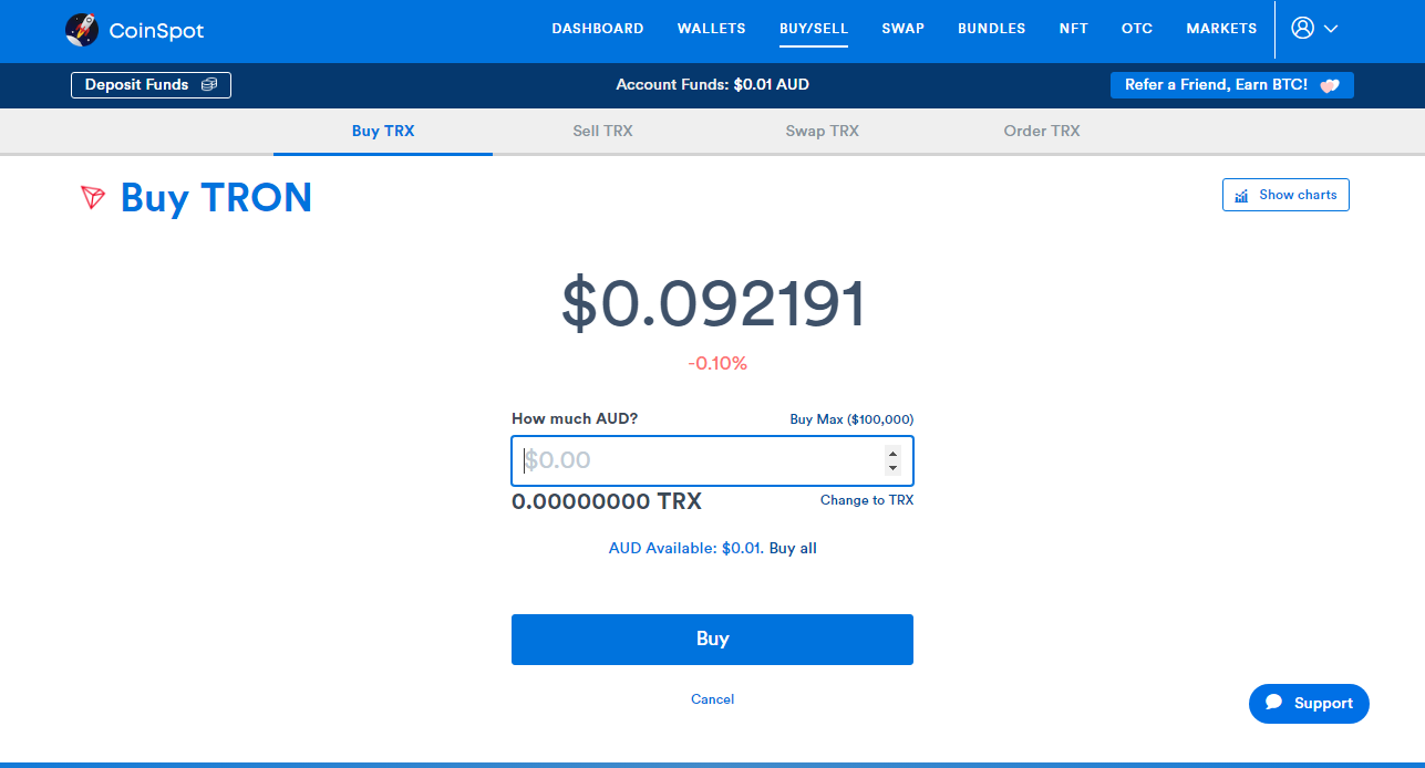 1 TRX to AUD - TRON to Australian Dollar Converter - cryptolove.fun