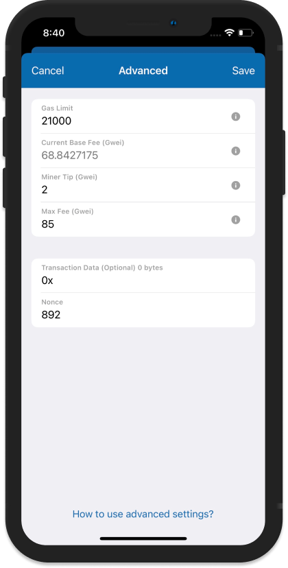 Minimum and Maximum Limits - English - Trust Wallet