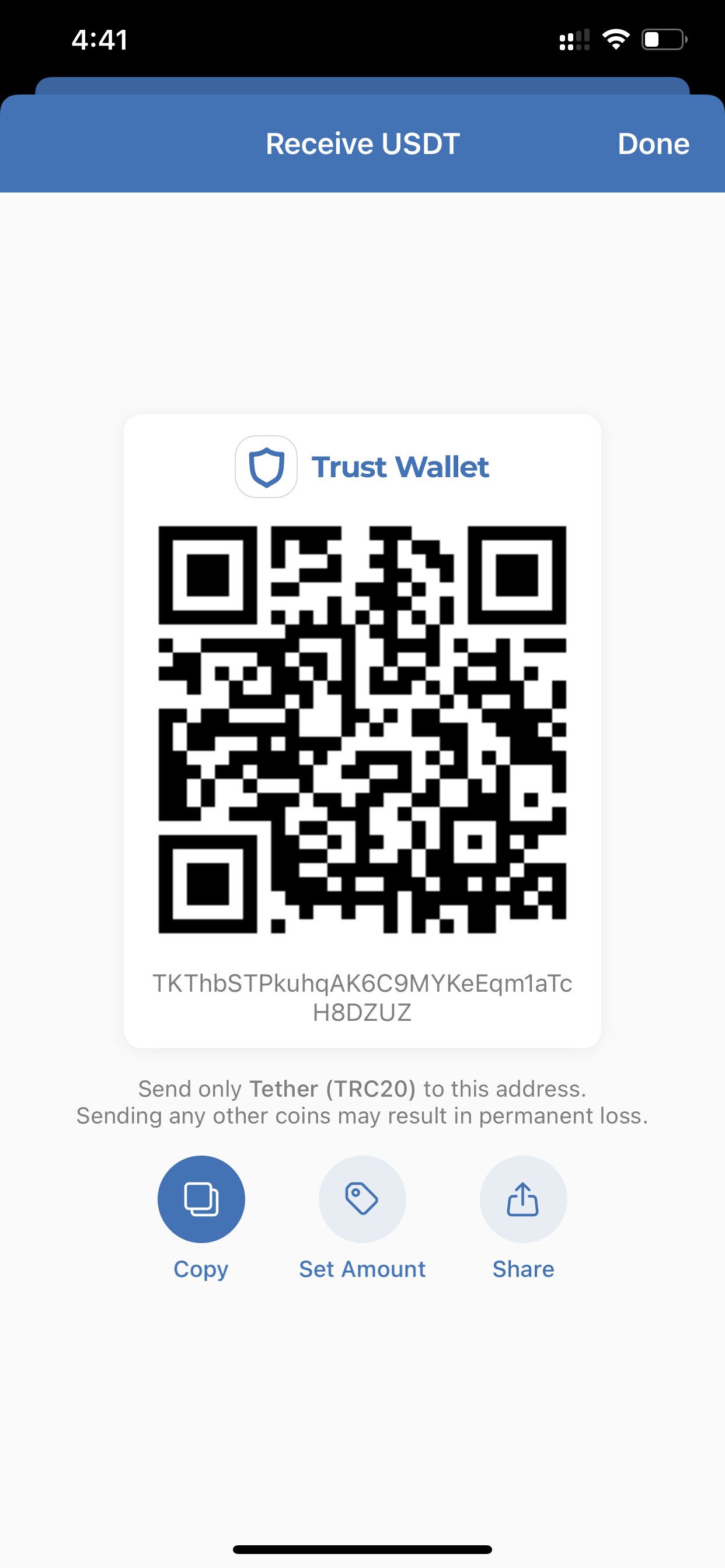 TRC20 Wallet | Ledger