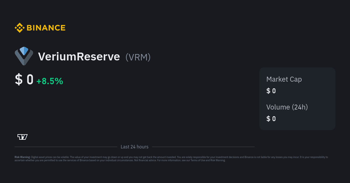 VeriumReserve price today, VRM to USD live price, marketcap and chart | CoinMarketCap