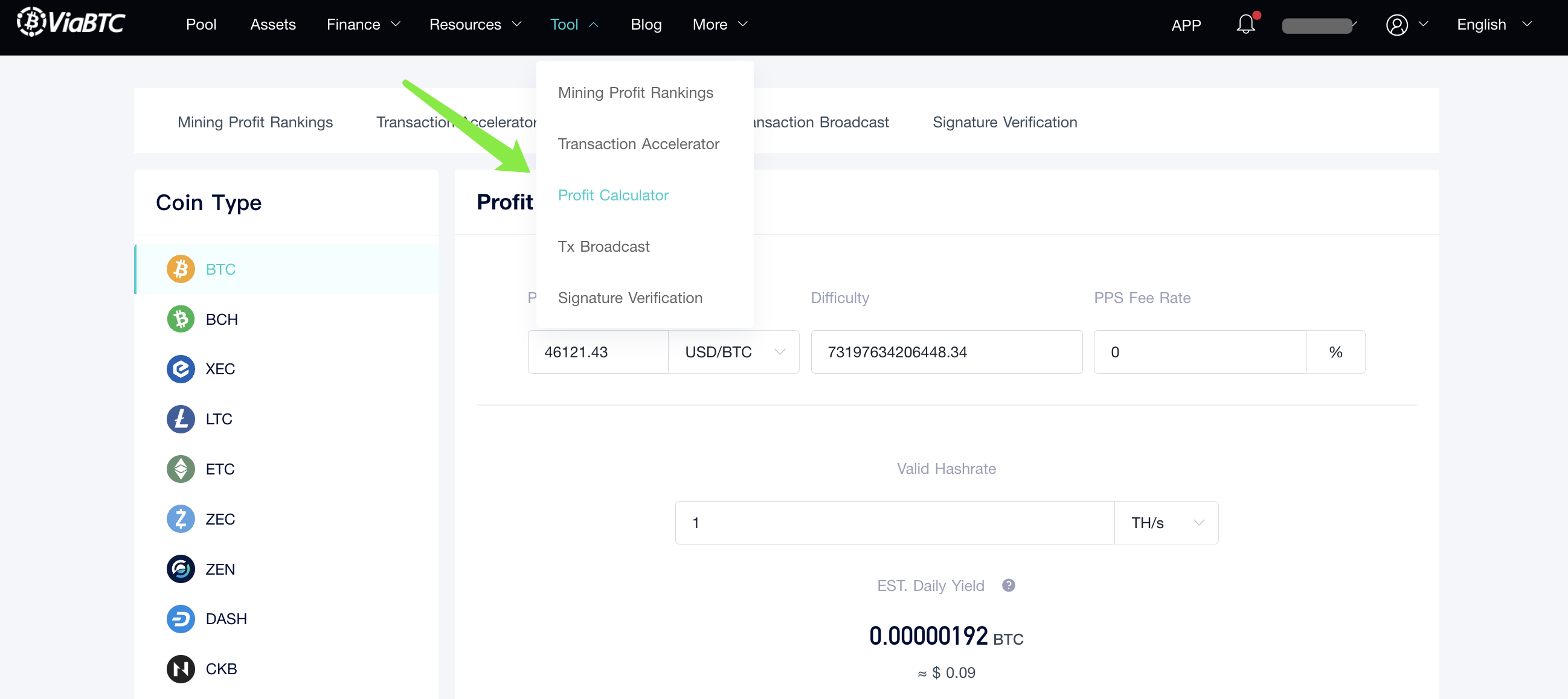 Trading calculator — Octa