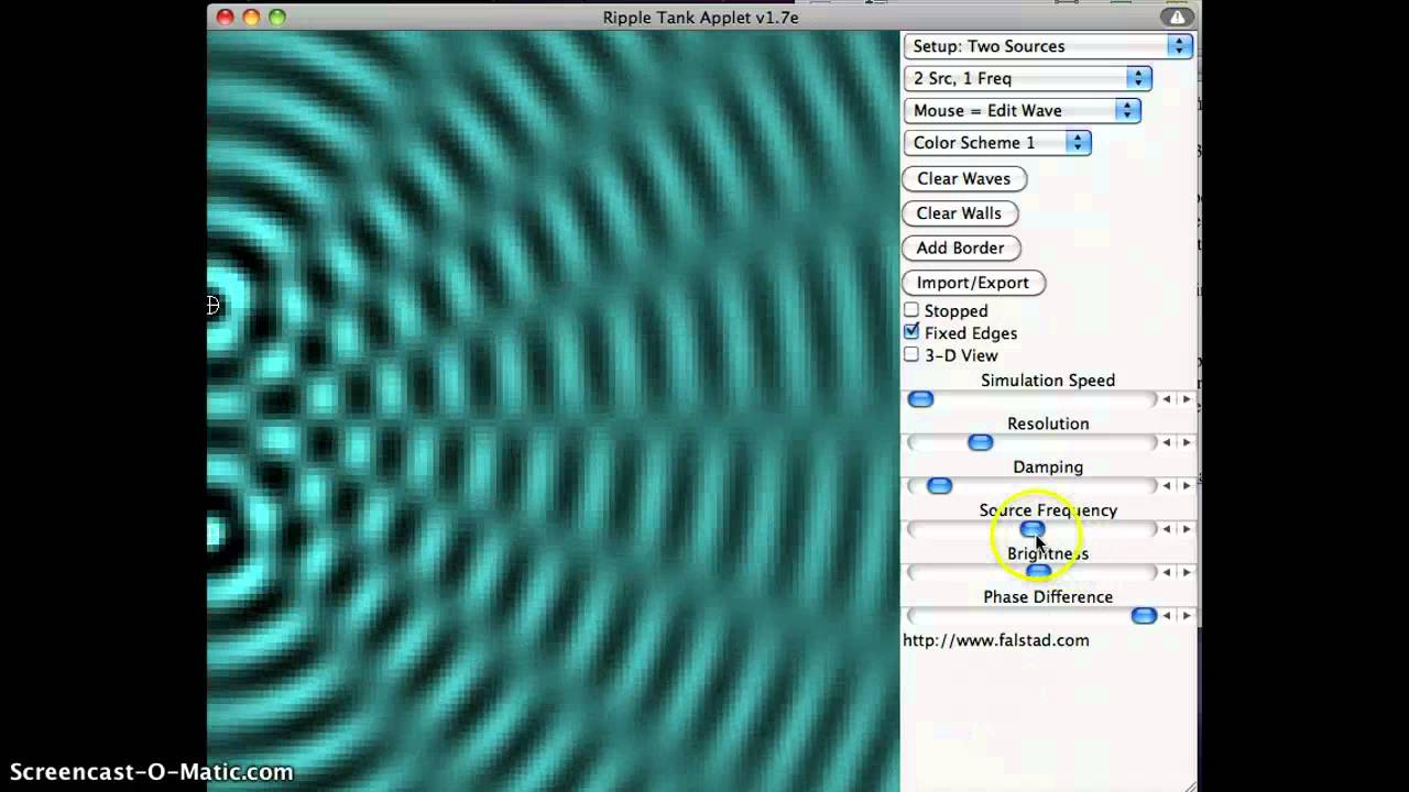 Phys-A and B-DL: Cool ripple tank applet (Falstad)