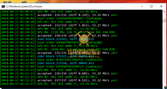 Optimization of X16R Crypto Mining Algo for work on AMD GPU