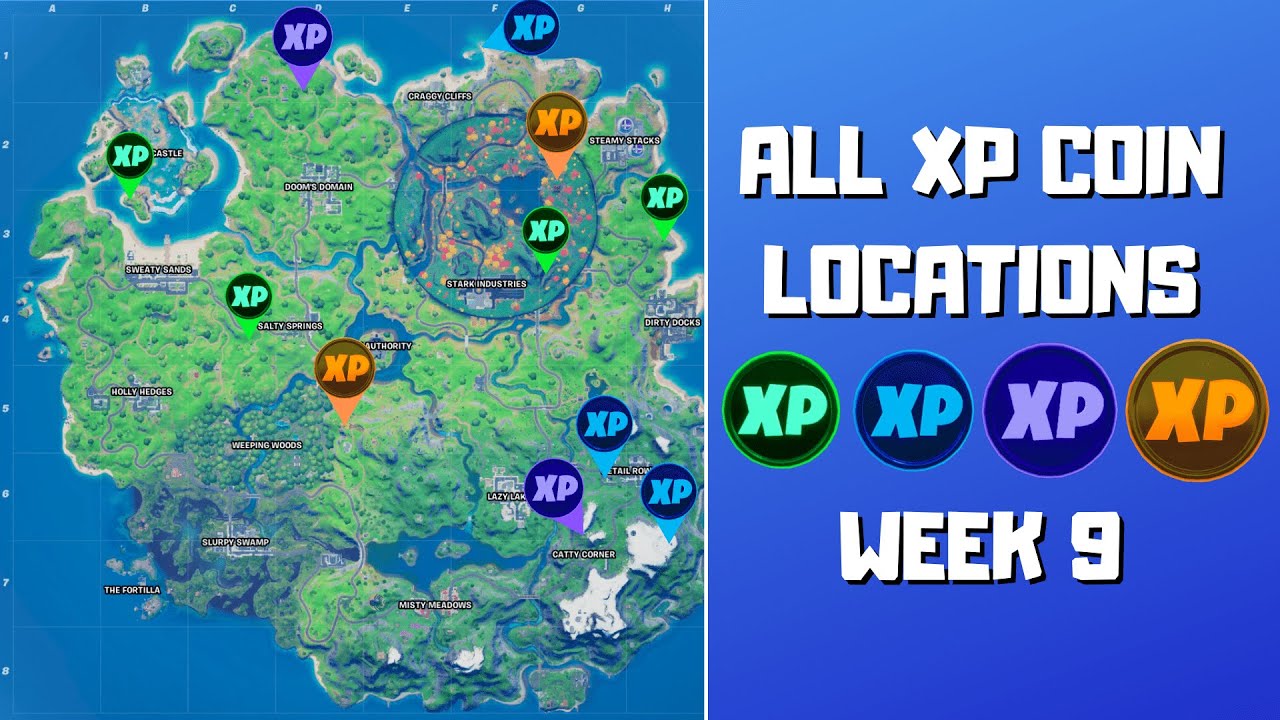 Fortnite Chapter 2 Season 4 Week 10 XP Coins Locations Guide - Video Games Blogger