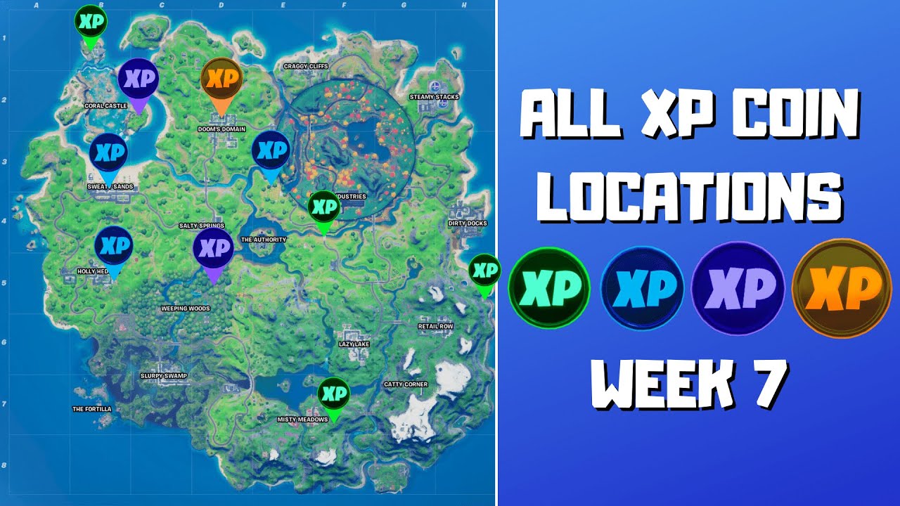 Fortnite Chapter 2 Season 4 Week 8 XP Coin Locations Guide