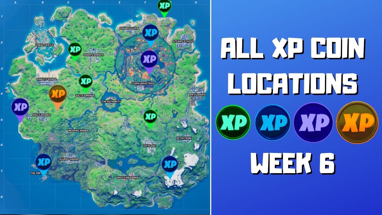 Fortnite - All Season 4 Week 6 XP Coins Locations | Attack of the Fanboy