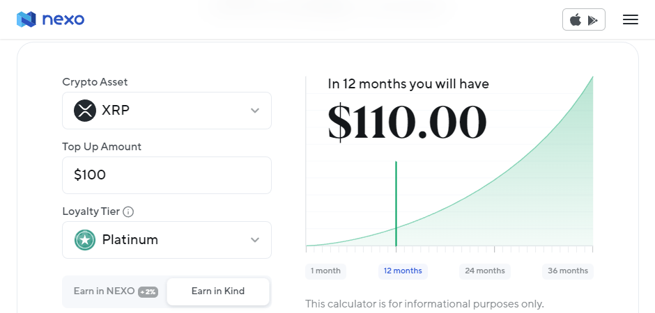 xrp (XRP) Staking Rewards Calculator